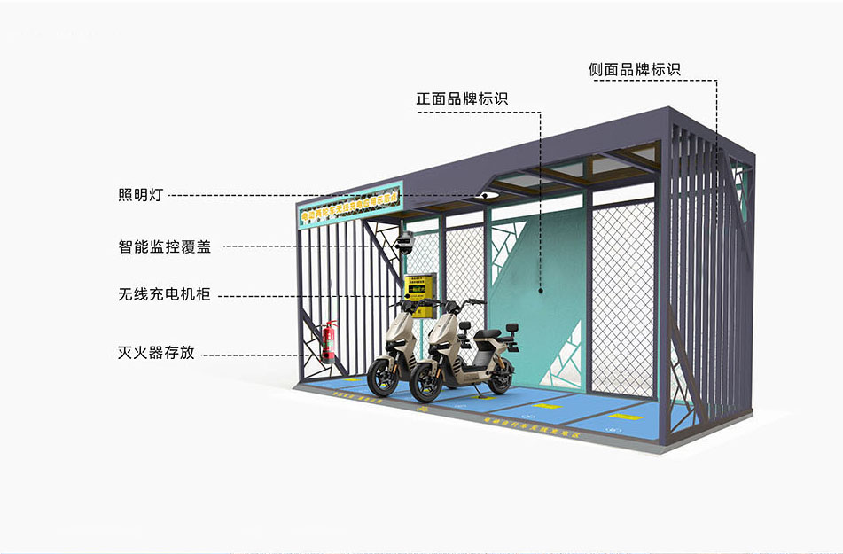 電動車無線充電樁，兩輪車無線充電，一拖六充電樁